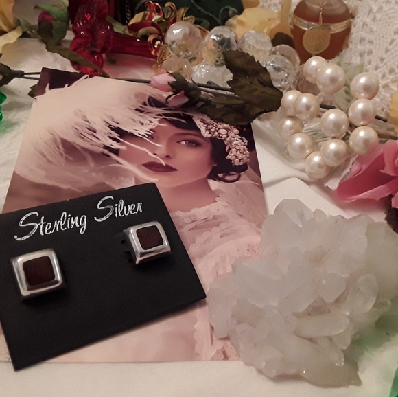 Jewelry - N/W/TAGS 925 SOLID STERLING JASPER EARRINGS